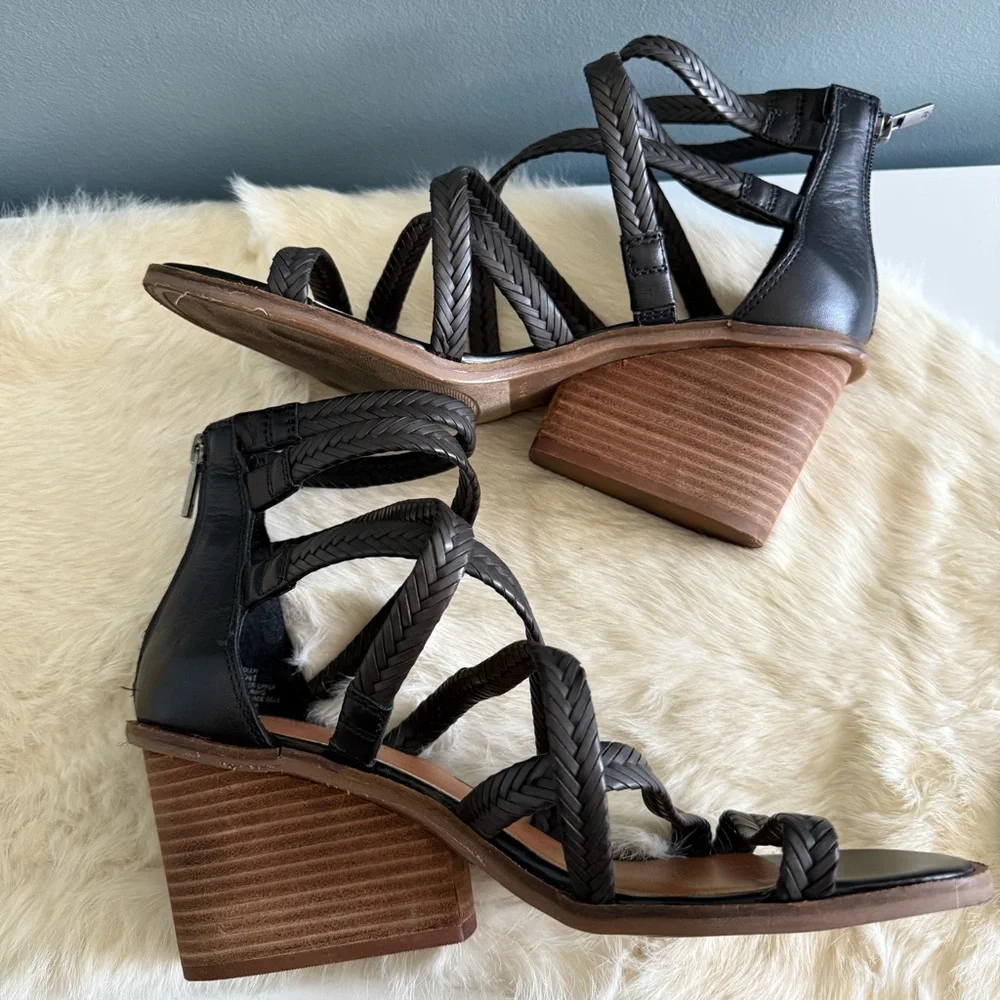 Lucky Brand Lollyi Black Monty Braid Sandal